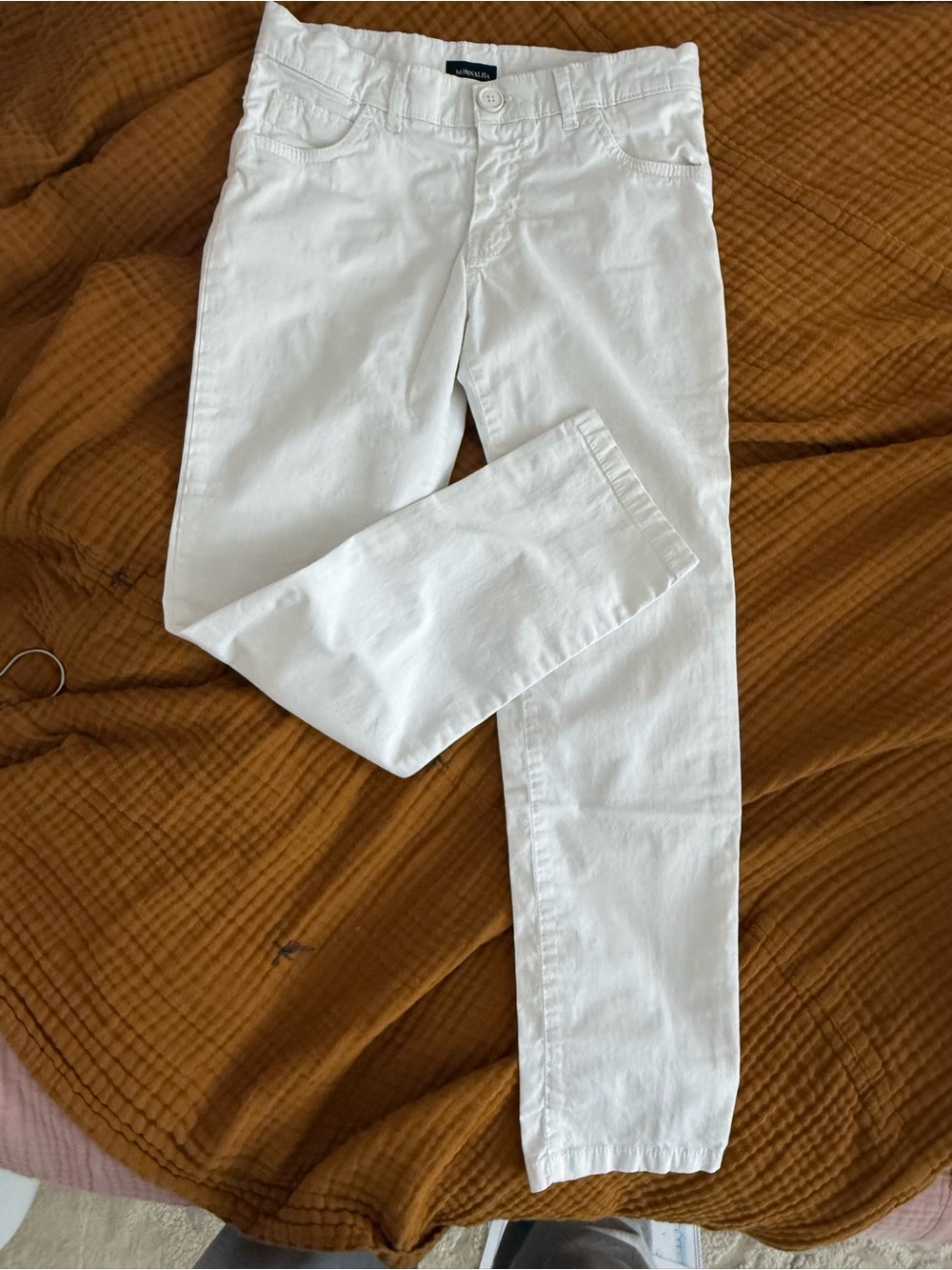 MonnaLisa White Kids Casual Pants